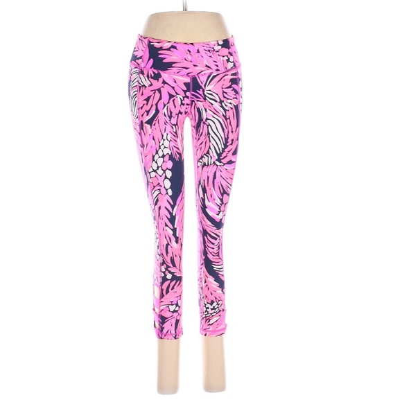 Lilly Pulitzer  'A Jungle in Here' Luxletic Weekender Cropped Leggings UPF50+ XS - Picture 3 of 4